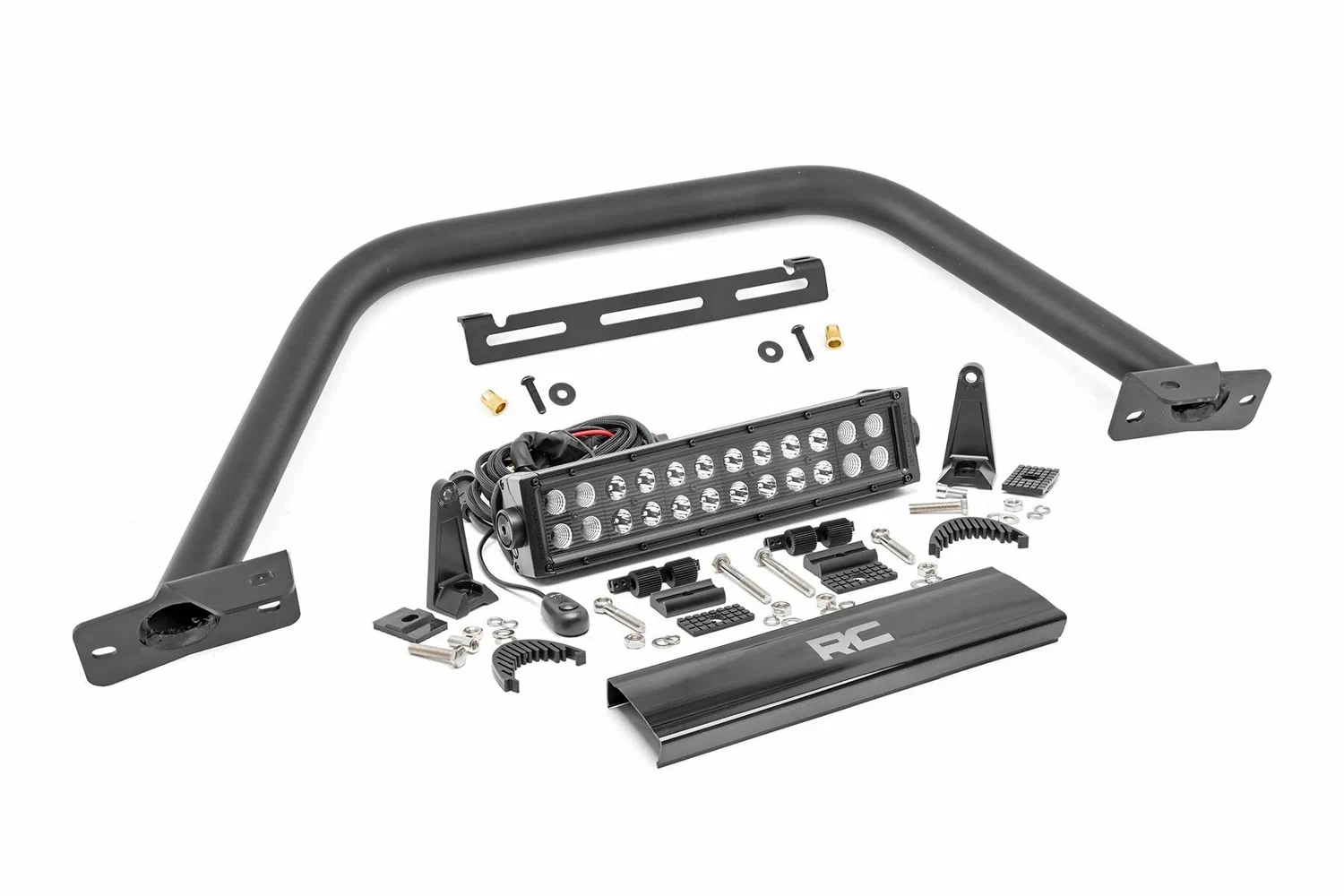 Fits Ford Bronco(21-24) Safari Bar 12_ LED Light Bar Black Dual Row Steel 51118